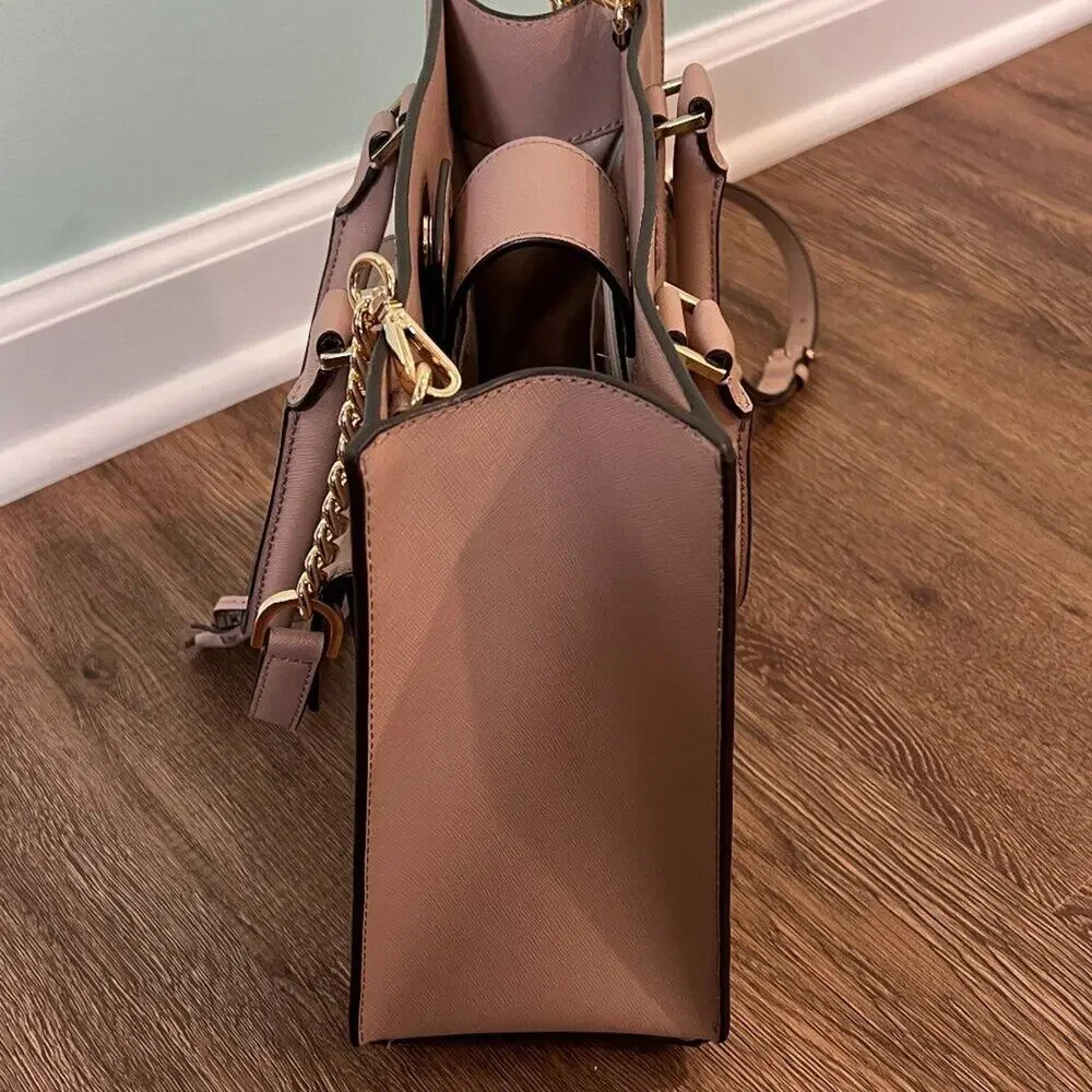 NWT Michael Kors Bridgett Tote in Fawn/Blush Pink - Picture 4 of 9